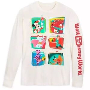 Disney Classics Christmas T-Shirt Adult Size L Long Sleeve Disneyland Parks